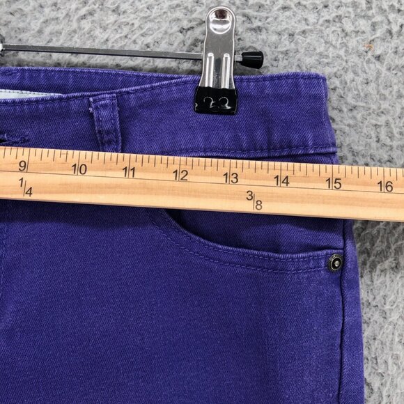 Chicos Jeans Womens 00 US 2 Purple Denim Platinum Ultimate Fit Cropped Stretch* - Picture 8 of 12